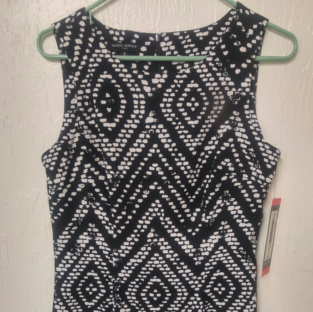 Mario Serrani Women Stretch Shift Dress Sleeveless